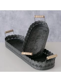 2-delige Set: Dienbladen "Marvel" Donkergrijs -Home Uitgebreid Winkel boltze 2 delige set dienbladen marvel donkergrijs 5