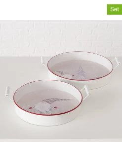 2-delige Set: Dienbladen "Mikkel" Wit