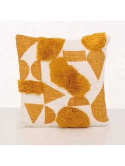 2-delige Set: Kussens "Hobee" Oranje Wit- (L)45 X (B)45 Cm -Home Uitgebreid Winkel boltze 2 delige set kussens hobee oranje wit l 45 x b 45 cm 2