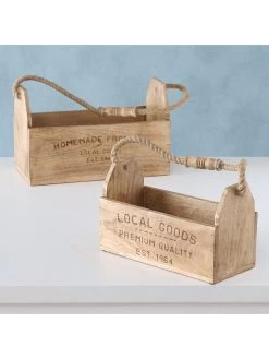 2-delige Set: Opbergkisten "Gardela" Lichtbruin -Home Uitgebreid Winkel boltze 2 delige set opbergkisten gardela lichtbruin 3