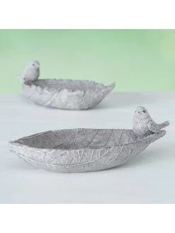 2-delige Set: Vogeldrinkbakken "Mirena" Grijs - (B) 25 Cm -Home Uitgebreid Winkel boltze 2 delige set vogeldrinkbakken mirena grijs b 25 cm 3