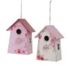 2-delige Set: Vogelhuisjes "Rosella" Lichtroze/wit - (B)15 X (H)21 X (D)12 Cm -Home Uitgebreid Winkel boltze 2 delige set vogelhuisjes rosella lichtroze wit b 15 x h 21 x d 12 cm