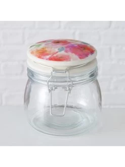 2-delige Set: Voorraadglazen "Karella" Roze - 450 Ml -Home Uitgebreid Winkel boltze 2 delige set voorraadglazen karella roze 450 ml 5