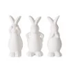 3-delige Set: Decoratieve Figuren "Hoppy" Wit - (H)15 Cm -Home Uitgebreid Winkel boltze 3 delige set decoratieve figuren hoppy wit h 15 cm