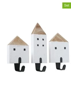 3-delige Set: Kapstokhaken "Gotan" Zwart/wit