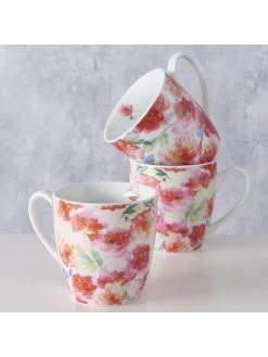 3-delige Set: Mokken "Karella" Roze/wit - 480 Ml -Home Uitgebreid Winkel boltze 3 delige set mokken karella roze wit 480 ml 4