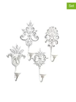 4-delige Set: Kapstokhaken Zilverkleurig