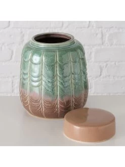 Voorraadpot "Peruya" Groen - (H)19 X Ø 14 Cm -Home Uitgebreid Winkel boltze voorraadpot peruya groen h 19 x o 14 cm 1