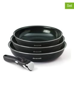 Brandt 4-delige Set: Braadpannen Zwart