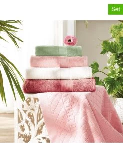 Cacharel 2-delige Set: Handdoeken "Hibiscus" Roze