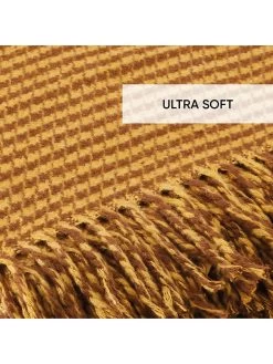 Cacharel Plaid "Pied" Geel/oranje -Home Uitgebreid Winkel cacharel plaid pied geel oranje 3