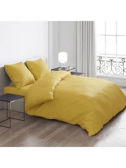 Cacharel Satijnen Beddengoedset "Uni" Geel