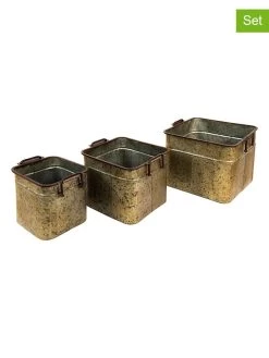 3-delige Set: Plantenbakken Grijs