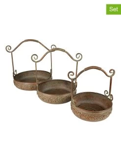 3-delige Set: Plantenpotten Bruin