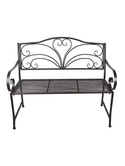 Bank Zwart - (B)117 X (H)98 X (D)50 Cm