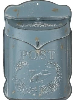 Brievenbus Blauw - (B)26 X (H)39 X (D)8 Cm