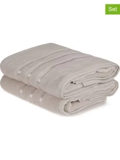 2-delige Set: Badhanddoeken "Dolce" Lichtbruin