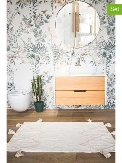 2-delige Set: Badmatten "Agnes" Crème