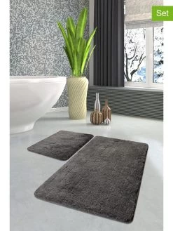 2-delige Set: Badmatten "Havai" Antraciet