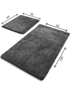2-delige Set: Badmatten "Havai" Antraciet -Home Uitgebreid Winkel colorful cotton 2 delige set badmatten havai antraciet 6