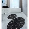 2-delige Set: Badmatten "Marble" Zwart -Home Uitgebreid Winkel colorful cotton 2 delige set badmatten marble zwart