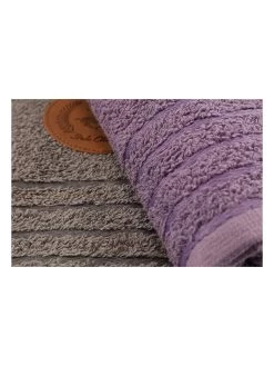 2-delige Set: Handdoeken "410" Grijs/paars -Home Uitgebreid Winkel colorful cotton 2 delige set handdoeken 410 grijs paars 3