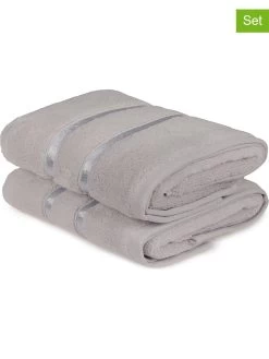 2-delige Set: Handdoeken "Dolce" Lichtgrijs