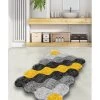 Badmat "Circle" Antraciet/grijs/geel -Home Uitgebreid Winkel colorful cotton badmat circle antraciet grijs geel