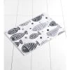 Badmat "Fish" Grijs/wit -Home Uitgebreid Winkel colorful cotton badmat fish grijs wit