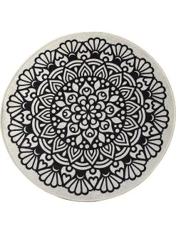 Badmat "Kozzy" Crème/zwart -Home Uitgebreid Winkel colorful cotton badmat kozzy creme zwart 1