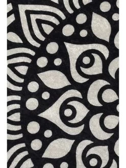 Badmat "Kozzy" Crème/zwart -Home Uitgebreid Winkel colorful cotton badmat kozzy creme zwart 2