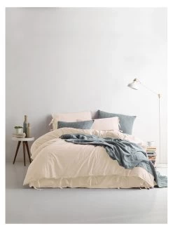 Beddengoedset "Octobus Stonewashed" Wit