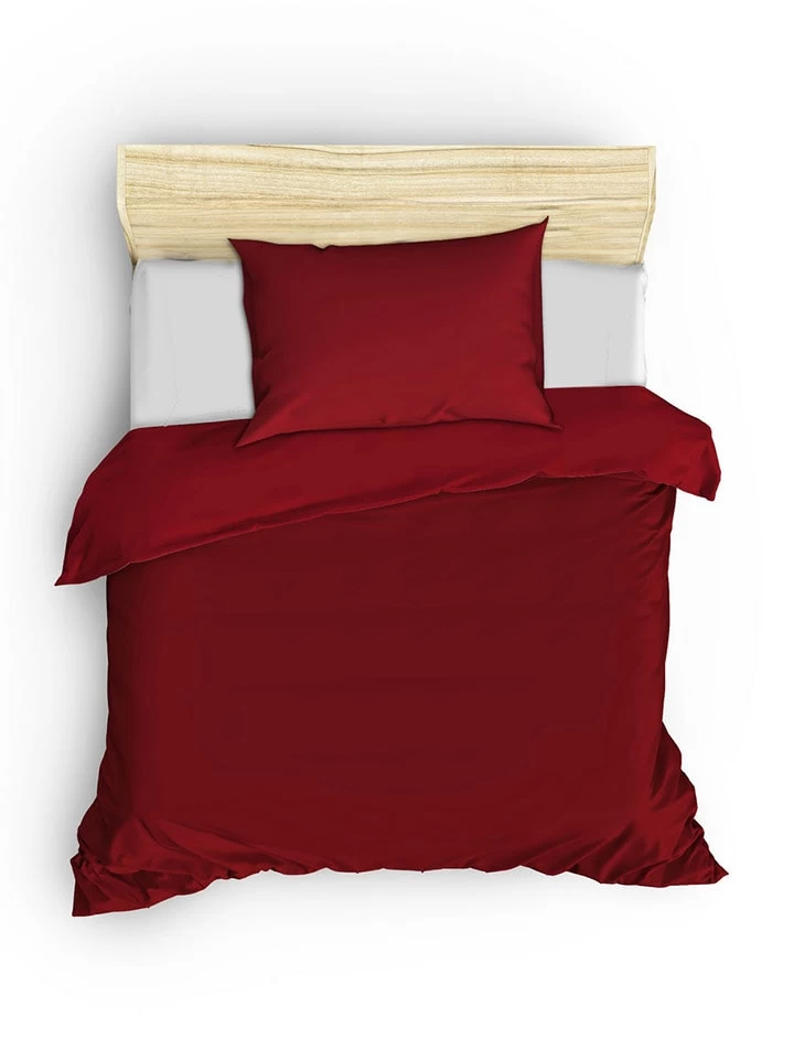 Renforcé Beddengoedset "Maroon" Rood 4 Renforcé Beddengoedset "Maroon" Rood - Afbeelding 2