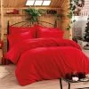 Satijnen Beddengoedset "Elegant" Rood