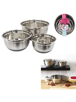 3-delige Set: Roestvrijstalen Mengkommen -Home Uitgebreid Winkel cook concept 3 delige set roestvrijstalen mengkommen 6