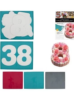 Siliconen Bakvorm "Number Cake" - (L)41 X (B)35 Cm (verrassingsproduct)