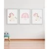 3-delige Set: Ingelijste Kunstdrukken "Eenhoorns" - (B)33 X (H)43 Cm -Home Uitgebreid Winkel crochetts 3 delige set ingelijste kunstdrukken eenhoorns b 33 x h 43 cm