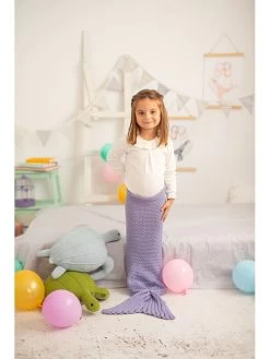 Beendeken "Zeemeermin" Paars - (L)90 Cm -Home Uitgebreid Winkel crochetts beendeken zeemeermin paars l 90 cm 2