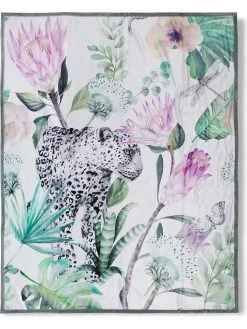 Plaid "Volterra" Grijs/groen/meerkleurig