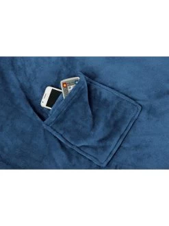 Deken Blauw - (L)240 X (B)150 Cm -Home Uitgebreid Winkel domger deken blauw l 240 x b 150 cm 2