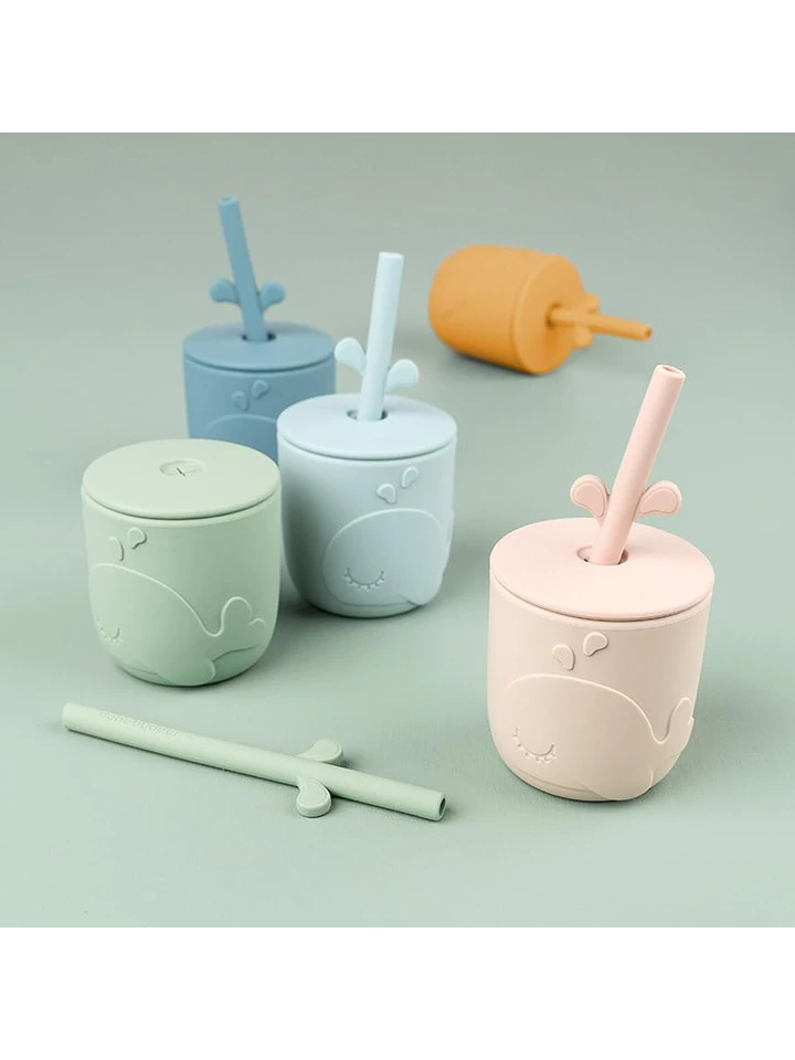 Done By Deer 2-delige Set: Bekers Met Rietje "Wally" Lichtbruin - Vanaf 12 Maanden 7 Done By Deer 2-delige Set: Bekers Met Rietje "Wally" Lichtbruin - Vanaf 12 Maanden - Afbeelding 5