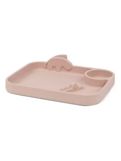 Done By Deer Eetleerbord "Deer Friends" Lichtroze - (L)21,5 X (B)16 Cm