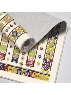 2-delige Set: Badmatten Crème/meerkleurig -Home Uitgebreid Winkel elizabed 2 delige set badmatten creme meerkleurig 3