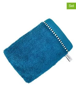 ESPRIT 6-delige Set: Washandjes "Box Solid" Blauw