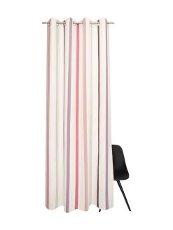 Gordijn Met Ringen "Inline" Crème/rood