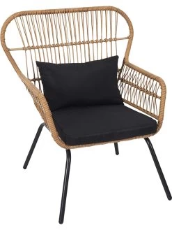 Buitenfauteuil "Helsiniki" Lichtbruin - (B)81 X (H)96 X (D)76 Cm -Home Uitgebreid Winkel ethnical life buitenfauteuil helsiniki lichtbruin b 81 x h 96 x d 76 cm 2