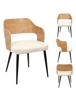 Eetkamerstoel "Loki" Wit/naturel - (B)76 X (H)55 X (D)51,5 Cm -Home Uitgebreid Winkel ethnical life eetkamerstoel loki wit naturel b 76 x h 55 x d 51 5 cm 8