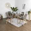 Eetkamerstoel "Scandinave" Taupe - (B)46 X (H)86,5 X (D)52 Cm -Home Uitgebreid Winkel ethnical life eetkamerstoel scandinave taupe b 46 x h 86 5 x d 52 cm