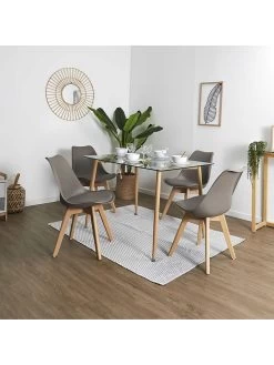 Eetkamerstoel "Scandinave" Taupe - (B)46 X (H)86,5 X (D)52 Cm