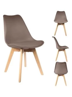 Eetkamerstoel "Scandinave" Taupe - (B)46 X (H)86,5 X (D)52 Cm -Home Uitgebreid Winkel ethnical life eetkamerstoel scandinave taupe b 46 x h 86 5 x d 52 cm 7